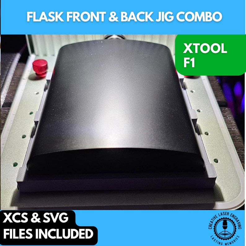Flask Front & Back Jig Combo Xtool F1 Laser Engraver - Etsy