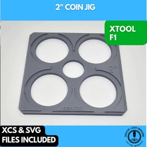2&quot; Coin Jig for Xtool F1 Laser Engraver