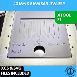40 MM X 5 MM Bar Jewelry for the xTool F1 laser Engraver