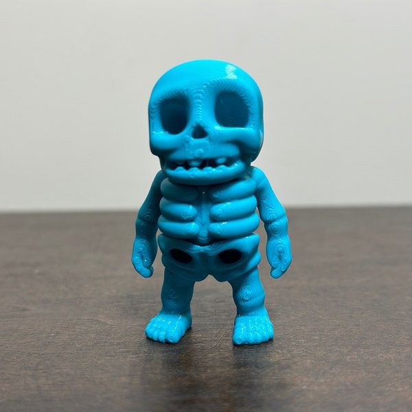 3D Printed Tiny Skeleton, Tiny Skeleton Valentine, skeleton key, 3D Printed Toys, Spooky Valentines, Cute 3D Printed Things, 3D Printed Gift