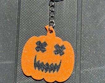 Jack-O-Lantern Keychain 3D Printed Pumpkin Keychain Halloween Keychain Halloween gift Jack-O-Lantern gift ideas 3D Halloween