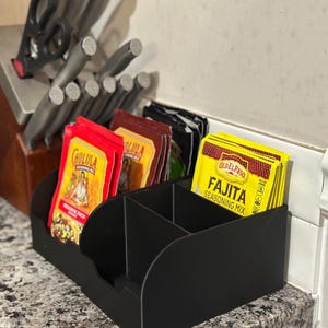 3D Printed Kitchen Packet Organizer: Spice & Tea Storage
