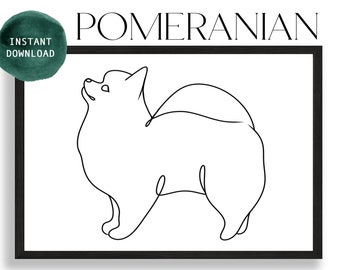 POMERANIAN Dog - Instant Digital Print Download | Puppy Home Decor Wall Art | Printable in Size A5 A4 A3 A2 A1 A0