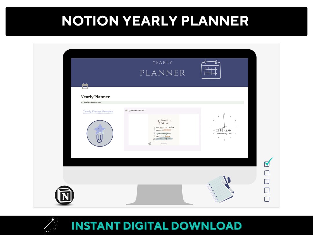 Yearly Planner Notion Template Notion Daily Planner Weekly Planner Yearly Planner Notion Template Notion Daily Planner Weekly Planner