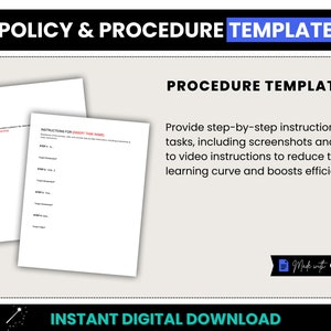 Policy & Procedure Template, Editable Google Docs Policy Template, Small Business Procedure Template, Standard Operating Procedure Template image 4
