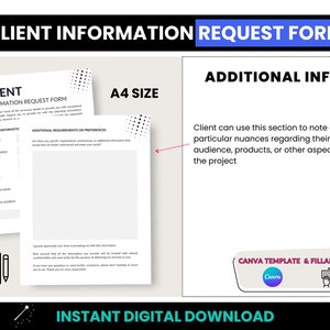 Client Information Form, New Client Intake Form, Client Onboarding ...