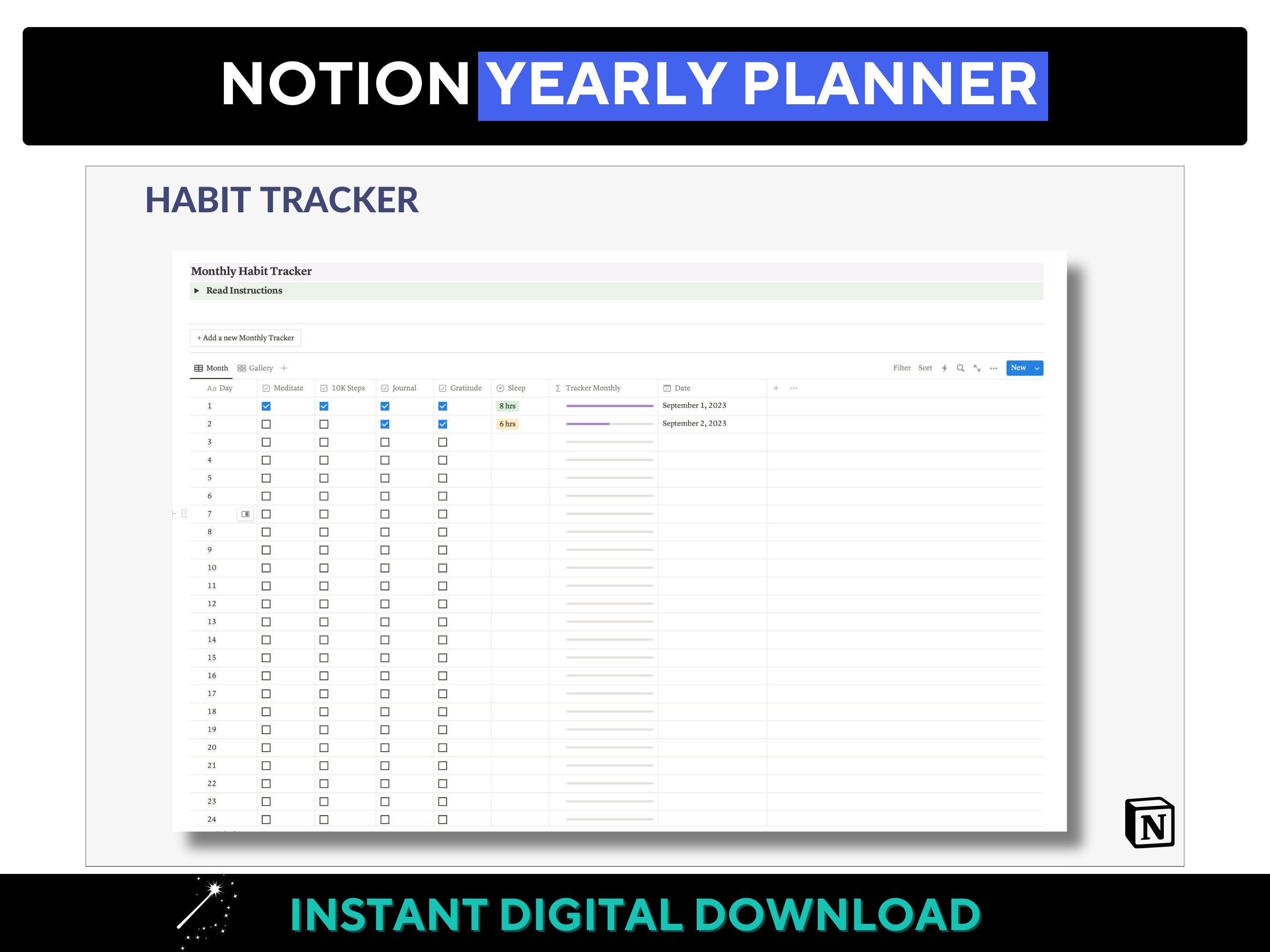 Yearly Planner Notion Template Notion Daily Planner Weekly Planner Yearly Planner Notion Template Notion Daily Planner Weekly Planner