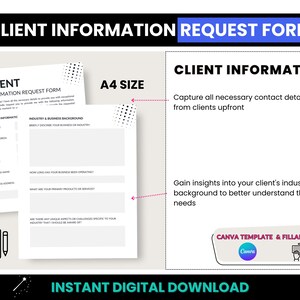 Client Information Form, New Client Intake Form, Client Onboarding ...