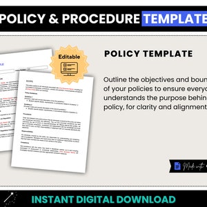 Policy & Procedure Template, Editable Google Docs Policy Template, Small Business Procedure Template, Standard Operating Procedure Template image 2