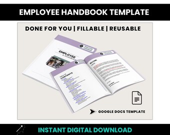 Plantilla de manual del empleado: Incorporación de personal y políticas (Google Docs)