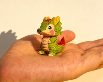 手彫りの木製龍の置物、ミニチュア龍、母の日の贈り物