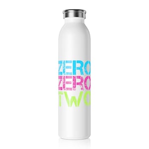 Zero Zero Two schlanke Wasserflasche | Pickleball 20 Unzen Wasserflasche | Pickleball Geschenke