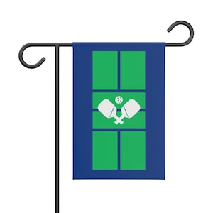 Pickleball Court Logo Garden Banner, Yard Flag for Mom, Outdoor Pickleball Gift, Sporty Garden Decor, Pickleball Fans House Flag