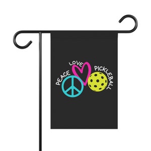 Pickleball Garden Flag | Peace Love Pickleball Yard Flag | Pickleball Garden & House Banner
