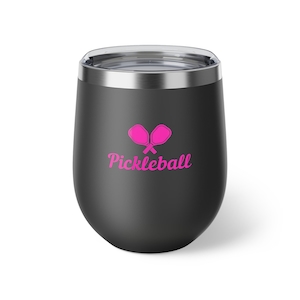 Bicchiere da vino Pickleball, regalo per la mamma, tazza isolata da 12 once, regalo per la mamma, regalo per lei, bicchiere da vino in acciaio inossidabile immagine 1