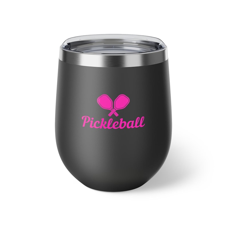 Bicchiere da vino Pickleball, regalo per la mamma, tazza isolata da 12 once, regalo per la mamma, regalo per lei, bicchiere da vino in acciaio inossidabile immagine 1