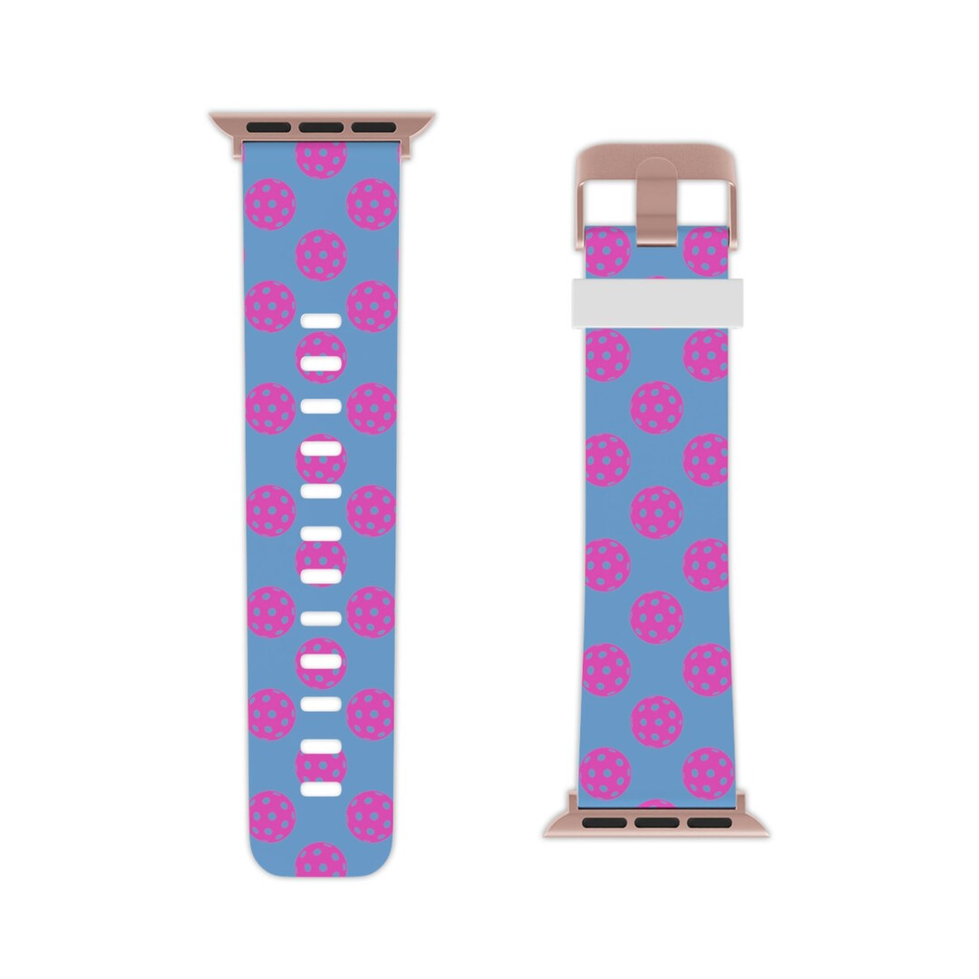Pickleball Watch Band for Apple Watch Blue Band Pink Etsy