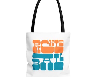 Borsa tote grafica colorata Pickleball: borsa elegante, versatile, ecologica e casual, perfetta per lo shopping, le giornate in spiaggia e i regali.