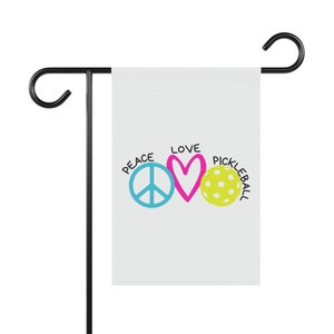 Pickleball Garden & House Flag | Peace Love Pickleball Yard Flag | Pickleball Gifts House Banner