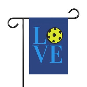 Pickleball Garden Flag | Love House Banner 12&quot; x 18&quot; | Durable Poly Fabric With Print On Both Sides | Pickleball Gift