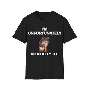 I'm Unfortunately Mentally Ill T-Shirt, Humor T-shirt, Funny Gift, Funny Meme shirt, Unisex Offensive T-Shirt, Funny T-Shirt, Satire Shirt
