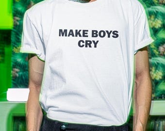 Camiseta "Make Boys Cry", camiseta divertida "I Love To Make Boys Cry", regalo divertido, camisetas para niñas, regalo para niñas, regalo de broma divertido, camiseta atrevida
