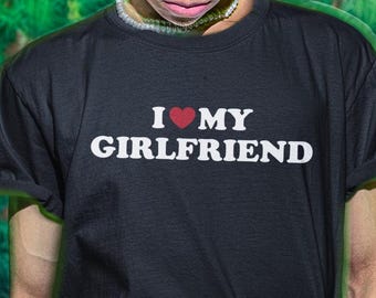 Camiseta "Amo a mi novia", camiseta divertida, camiseta para novio, regalo para novio, camiseta para novio, camiseta para novio, regalo de broma divertido, amo a mi novia