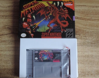 Super Metroid Game Cartridge With Box Nintendo SNES NTSC Usa Console RPG Cart