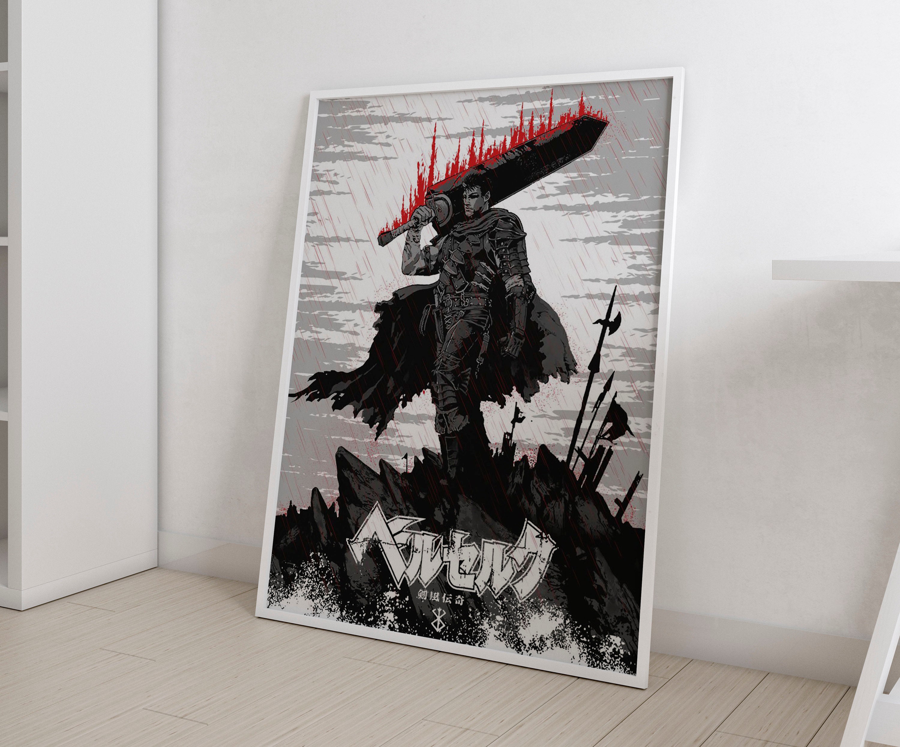 Quadro Anime Berserk Mangá Arte Poster Moldurado em Promoção na