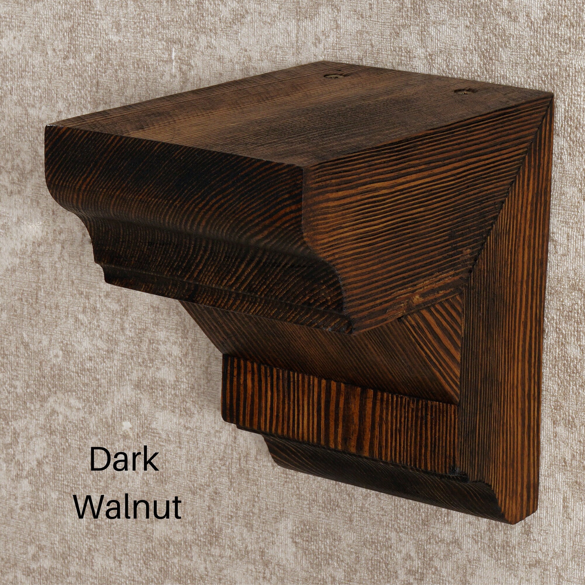 Fireplace Mantel Corbels Rustic Wooden Shelf Brackets, Sold in Pairs, Distressed Decorative Solid Wood Large Barn Wood Corbels, Set of 2