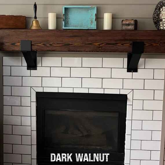 Matte Finish Fireplace Mantel, Rustic Wood Modern Farmhouse Decor, Barnwood Beam, Fireplace Mantle, Rustic Wood, Burntwood