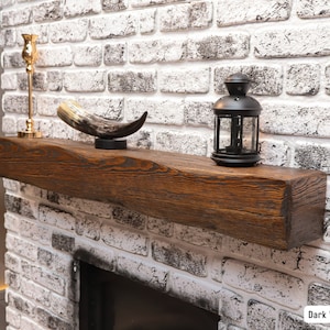 Fireplace Mantel Floating Shelf Rustic Wood Distressed - Etsy