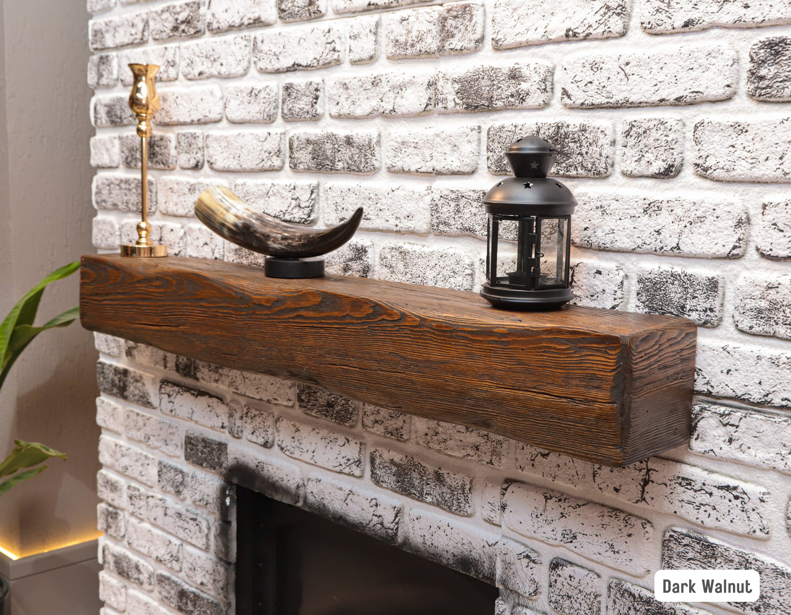 Reclaimed Barn Wood Fireplace Mantel Shelves - 3x5 – Modern Timber