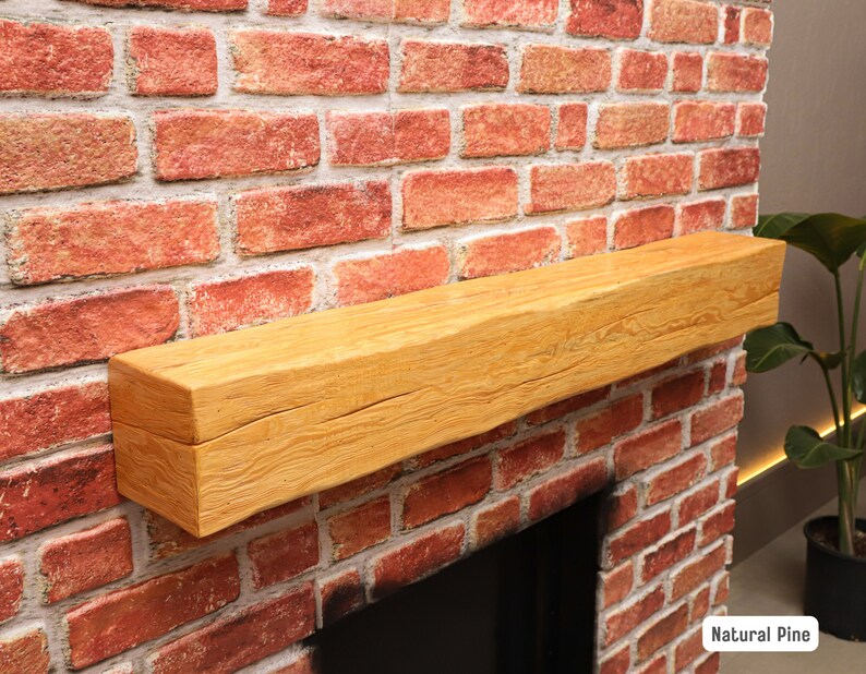 Fireplace Mantel Floating Shelf Rustic Wood Distressed Etsy