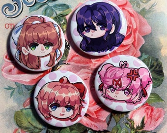 Doki Doki Literature Club || 1.25” Button Pins