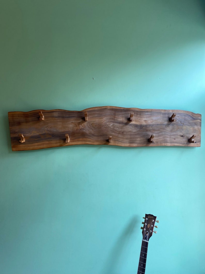 Rare Wood Coat/hat Rack. Figured Oak Pegs, Madrone Mounting Board. Etsy