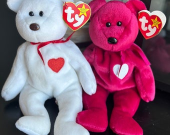 Valentino 1994 & Valentina 1998 TY Beanie Baby Duo - SELTENER Fund