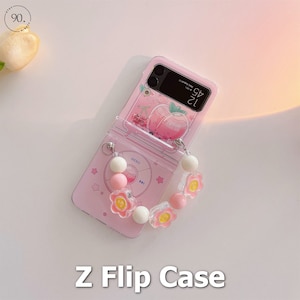 Charmant étui rose fleur et papillon coréen pour Galaxy Z Flip 3 4 image 10