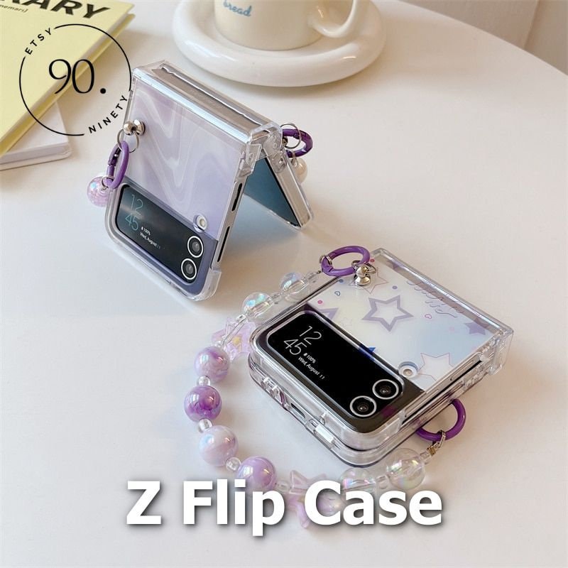 🇰🇷【Samsung Galaxy Z Flip 4 Case】 Hard Cute Lovely 16 Design Korean  Collection