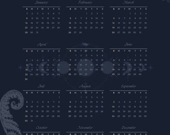 2023 Monthly Calendar Overview | Digital Download