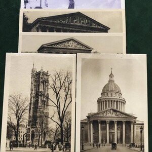 5 Postales antiguas de Paris Francia