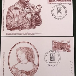 5 vecchie cartoline dalla Francia