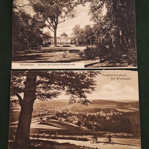 7 vecchie cartoline dalla Germania Wiesbaden