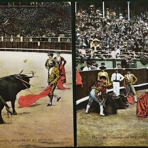 9 Postales antiguas Corrida de Toros España
