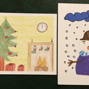 8 Postales modernas Dibujos infantiles