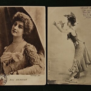 10 cartões postais de fantasia de mulheres famosas