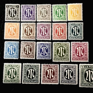 Selos da Alemanha British American Zone** 1945