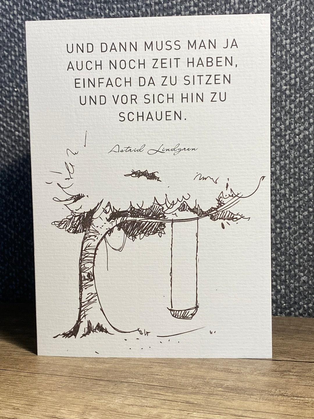 Card Astrid Lindgren Saying and Then You Have to Have Etsy