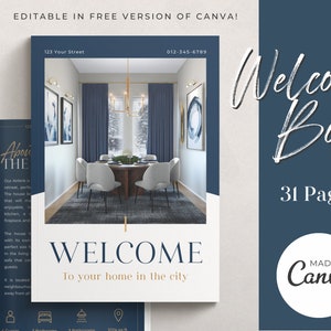 Airbnb Welcome Book Template, Vacation Rental Guidebook, Stylish VRBO Guest Manual, Customizable Holiday House Booklet, Canva Host Template