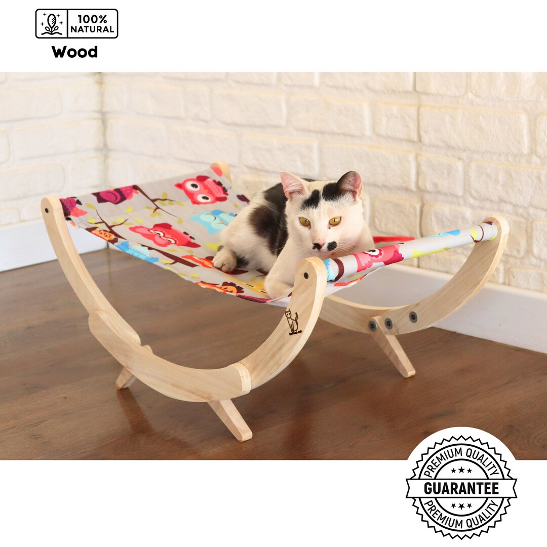 Cat Bed Cat Hammock Modern Cat Bed Cat Hammock Bed Wooden Etsy